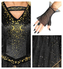 Moonlight Witch  Dress, Fingerless Gloves, Mini Hat 