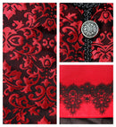Vampiress  Dress With Long Coat, Choker With Jabot, Mini Top Hat 
