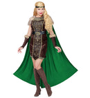 Viking  Dress With Cape, Belt, Arm Warmers, Headband 