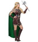Viking  Dress With Cape, Belt, Arm Warmers, Headband 