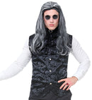 Satin Gothic Vest With Jabot & Gem