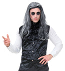 Satin Gothic Vest With Jabot & Gem