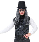Satin Gothic Vest With Jabot & Gem