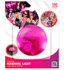 Pink Flashing Warning Light With Siren 7X4 Cm 