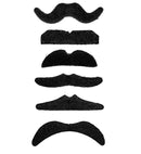 Black Moustache Adhesive - 6 Styles Ass.
