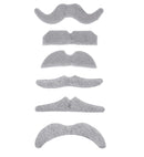 Grey Moustache Adhesive - 6 Styles Ass.