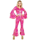 The 70S Disco Style  Jumpsuit, Belt 