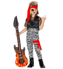 Rock Star  Tank Top, Mesh Crop Top, Pants, Belt, Leg Band, Bandana 