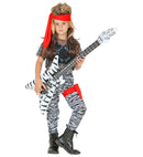 Rock Star  Tank Top, Mesh Crop Top, Pants, Belt, Leg Band, Bandana 
