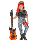 Rock Star  Tank Top, Mesh Crop Top, Pants, Belt, Leg Band, Bandana 