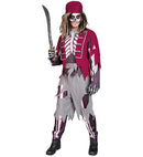 Pirate Skeleton  Shirt With Vest And Belt, Pants, Bandana 