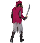 Pirate Skeleton  Shirt With Vest And Belt, Pants, Bandana 