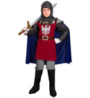 Knight  Coat With Cape, Belt, Hood 