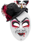Commedia Dell'Arte Bleeding Man Mask With Hat