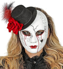 Commedia Dell'Arte Bleeding Woman Mask With Hat
