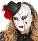 Commedia Dell'Arte Bleeding Woman Mask With Hat