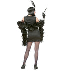 Roaring 20S Flapper  Dress, Headband With Feather 