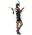 Roaring 20S Flapper  Dress, Headband With Feather 