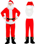 Santa Claus  Jacket With Stuffed Belly, Pants With Boot Covers, Hat With Beard 