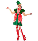 Santa'S Little Helper Elf  Dress, Hat With Ears And Plaits 