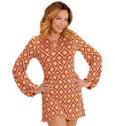 The 70S Groovy Style - Rhombus  Dress 