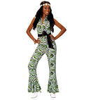 The 70S Groovy Style - Waves  Jumpsuit 