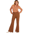 The 70S Groovy Style -  Brown  Pants 