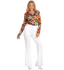 The 70S Groovy Style - White  Pants 