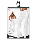 The 70S Groovy Style - White  Pants 