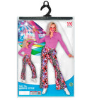 The 70S Groovy Style - Pink Tiny  Bubbles  Pants 
