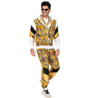 Black/Gold Skulls Shell Suit  Jacket, Pants 