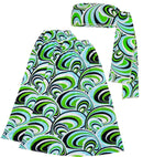 The 70S Groovy Style - Waves  Headband & Leg Warmers 