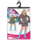 The 70S Groovy Style - Blue Bubbles  Dress 