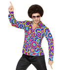 The 70S Groovy Style - Blue Bubbles  Shirt  