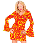 The 70S Groovy Style - Orange Bubbles  Dress 