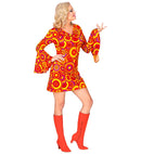 The 70S Groovy Style - Orange Bubbles  Dress 