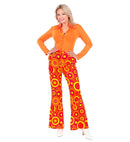 70S Lady Pants Bubbles Orange