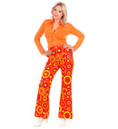 70S Lady Pants Bubbles Orange