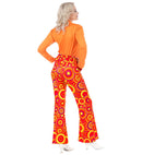 70S Lady Pants Bubbles Orange