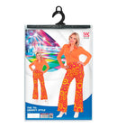 70S Lady Pants Bubbles Orange