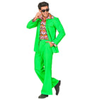 The 70S Disco Style - Hot Green  Jacket With Shirt, Pants 