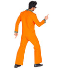 The 70S Disco Style - Orange  Jacket With Shirt, Pants 