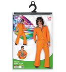 The 70S Disco Style - Orange  Jacket With Shirt, Pants 