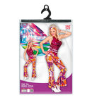 The 70S Disco Style  Overalls, Belt, Headband 