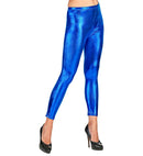 Metallic Blue Leggings