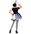Harlequin  Dress, Ruff, Cuffs, Mini Hat 