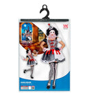 Harlequin  Dress, Ruff, Cuffs, Mini Hat 