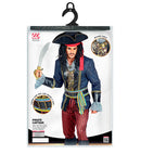 Pirate Captain  Coat With Vest & Shirt, Pants, Belt With Buckle & Sash, Boot Covers, Hat With Bandana 