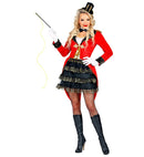 Ringmaster  Tailcoat With Tutu Dress, Collar With Bow Tie, Mini Top Hat, Gloves, Whip 