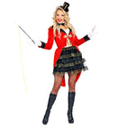 Ringmaster  Tailcoat With Tutu Dress, Collar With Bow Tie, Mini Top Hat, Gloves, Whip 